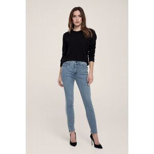 VICTORIA BECKHAM Gray Cotton Skinny Jeans Ankle Zip Pants Women's Size 27